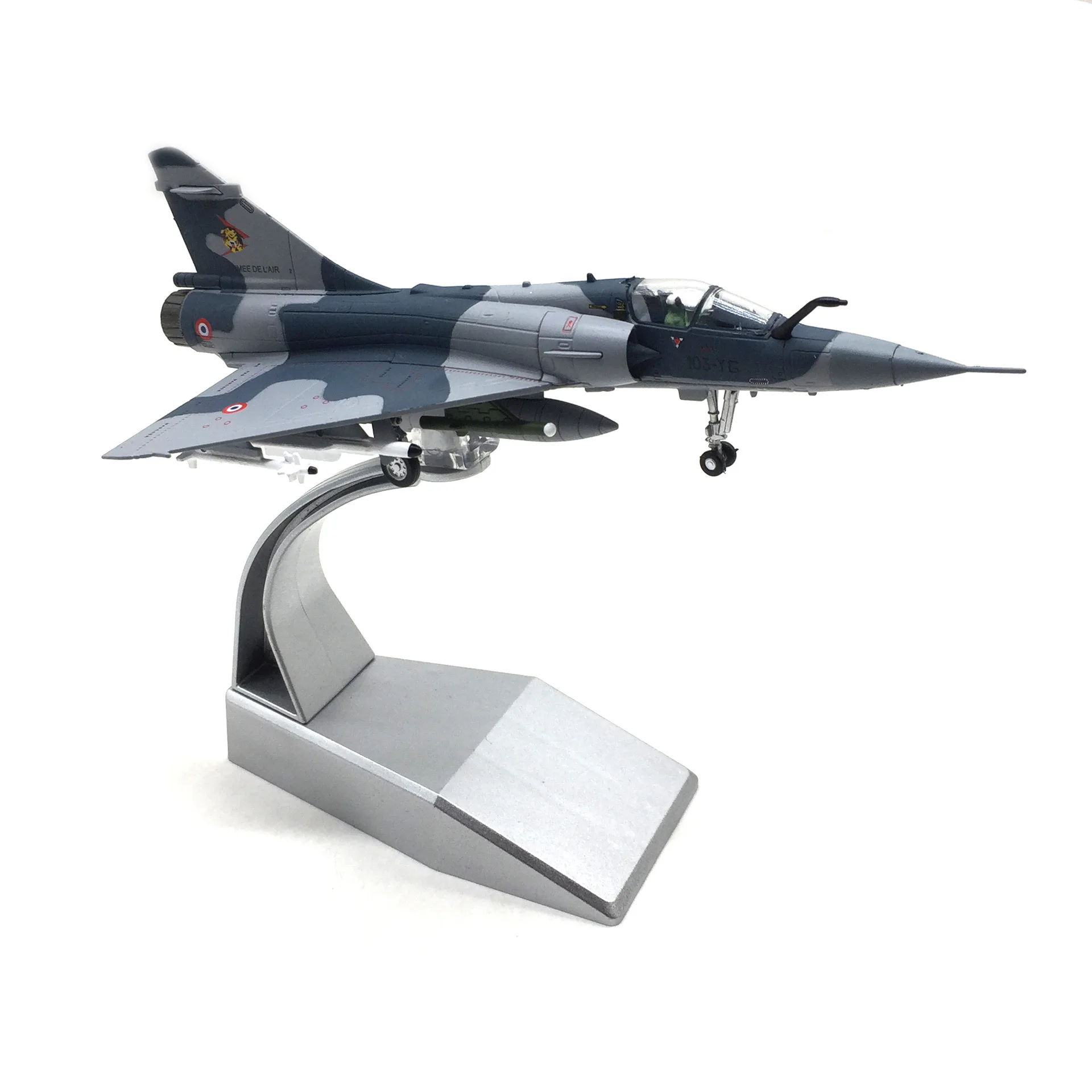 1:100 Scale Mirage Toys Boys Kids 2000 France Fighter Model & Display Stand Collection Gift 2000 Alloy Model Plane Mini