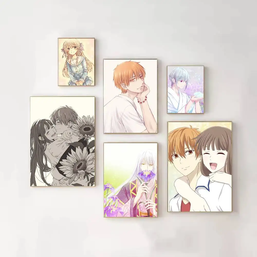 

F-Fruits B-Basket Poster HD Quality Wall Art Retro Posters For Home Room Wall Decor Self Adhesive