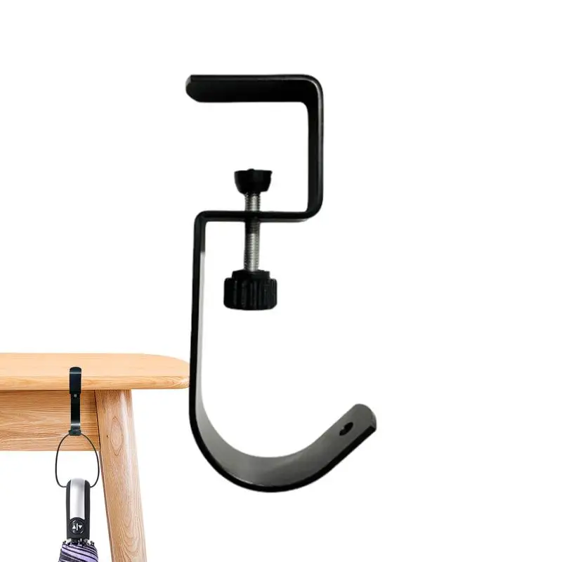 Stand Up Desk Hook Adjustable Desk Edge Hook Clamp On Under Desk Headphone Hanger Multi Purpose Hanging Hook For Bedroom Desktop