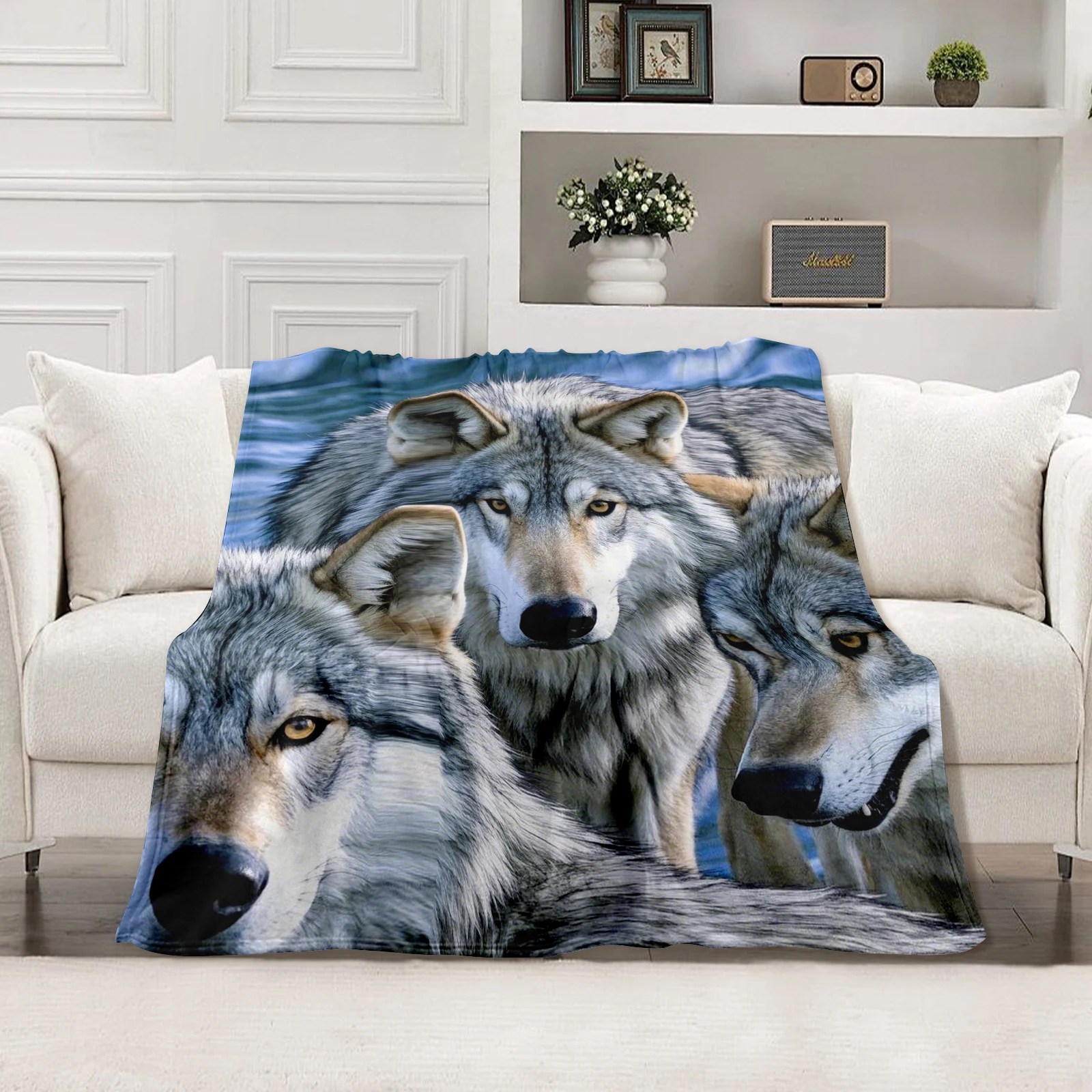 Cozy Blanket Featuring A Pack Of Gray Wolves Ideal For Gifting To Family And Friends Emphasizing Unity And Strength