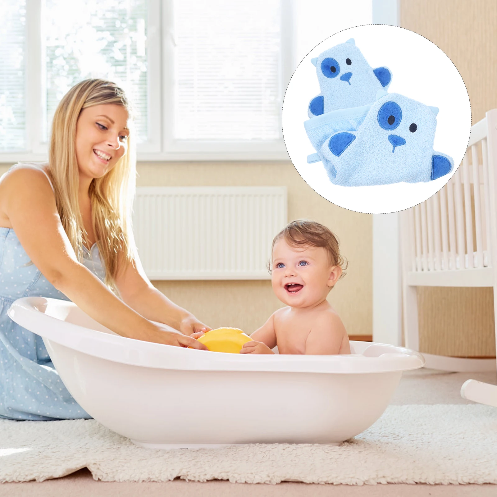 

2 Pcs Animal-shaped Bath Towel Skin Cleaning Gloves Scrubber for Body Bathing Exfoliating Shower Deep Cartoon
