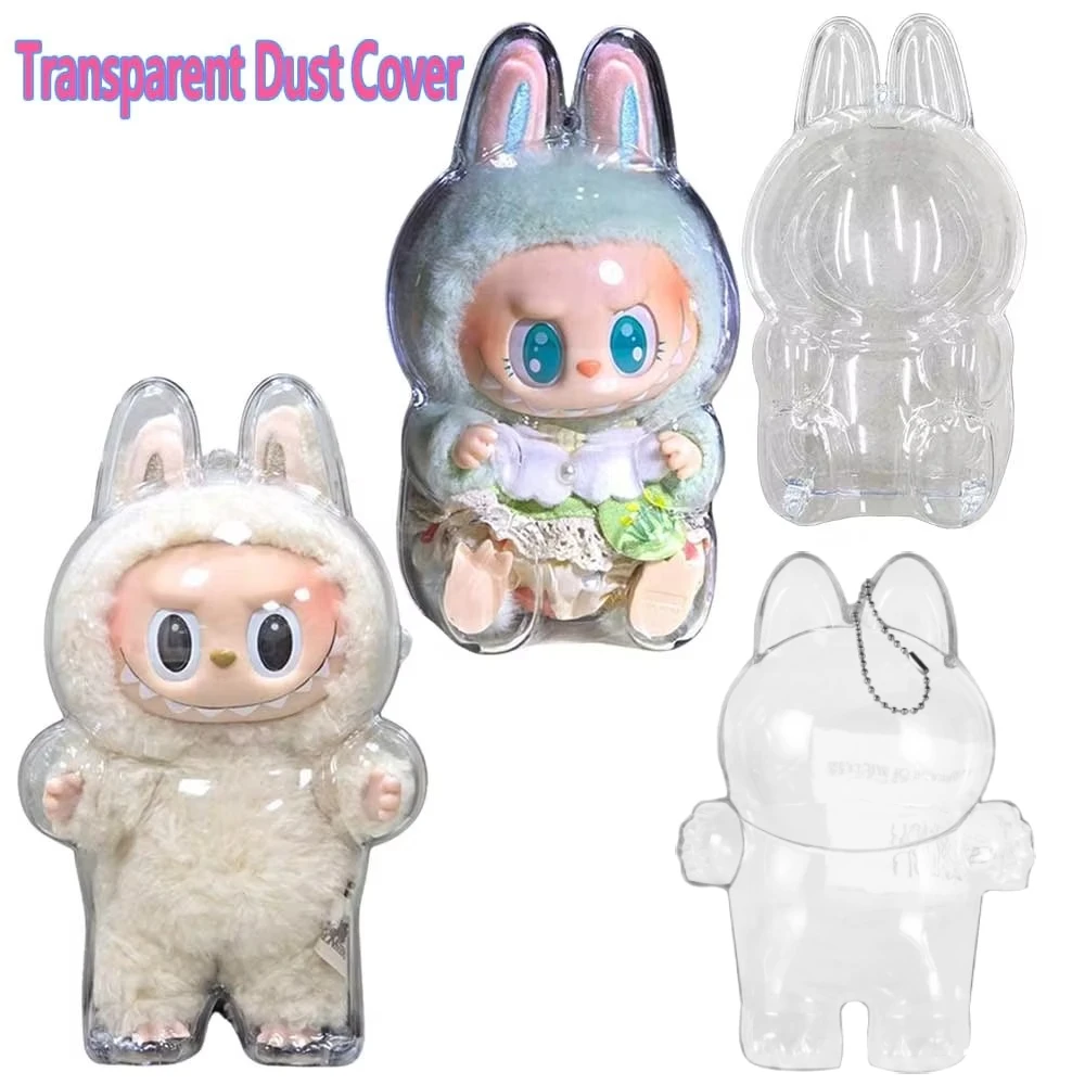 For The Monsters Labubu 2 Transparent Protective Cover Second Generation Vinyl Seat Party Transparent Mart Dust Cover Xmas Gift