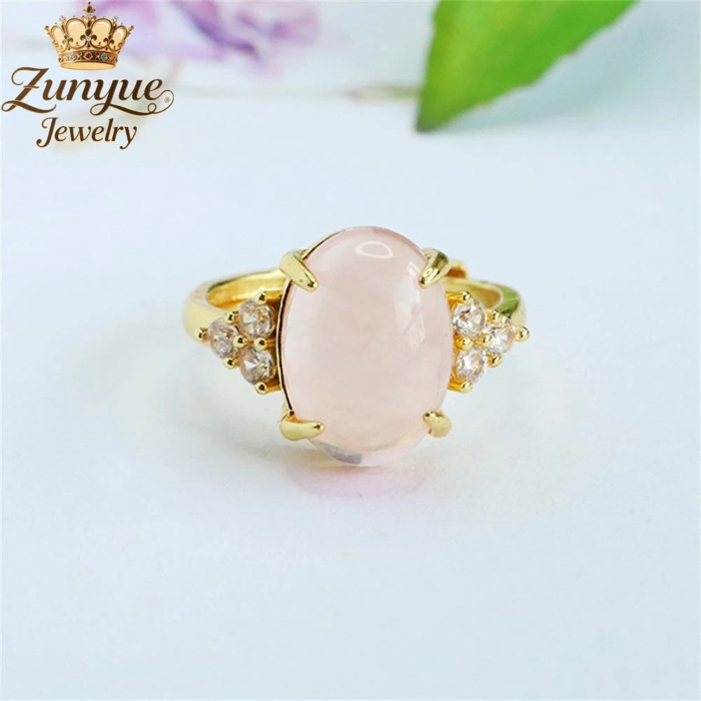 

Natural Lotus Crystal Diamond-Encrusted Hollowed-Out Ring Luxury Quality Fashion Fine Jewelry Exquisite Elegant Popular Charms