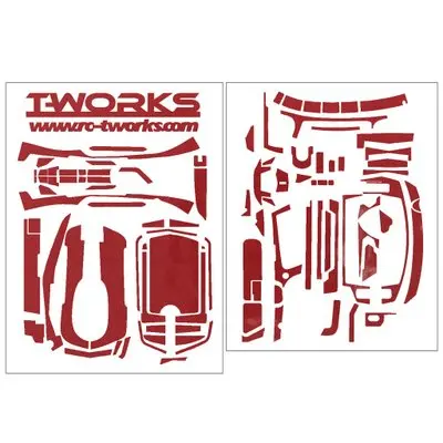 T-WORK\'S Sanwan MT44 Radio Skin Sticker Mirror Chrome Radio 3D Colors Graphite Sticker for sanwa MT44 Gift screen protector