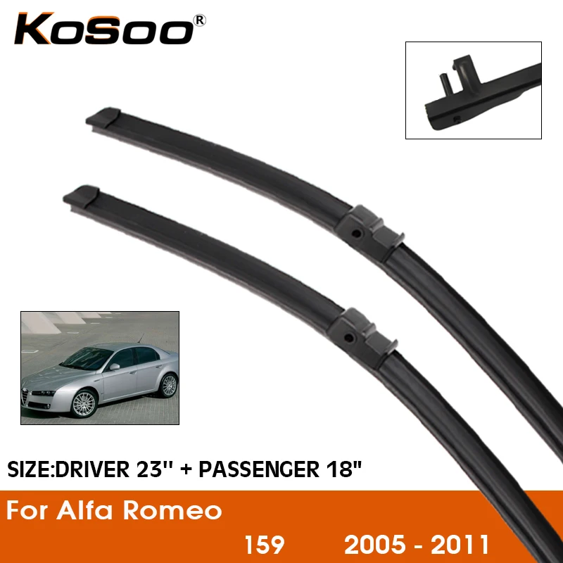 Car Wiper Blade For Alfa Romeo 159 2005-2011 Windshield Rubber Silicon Refill Front Window Wiper 23