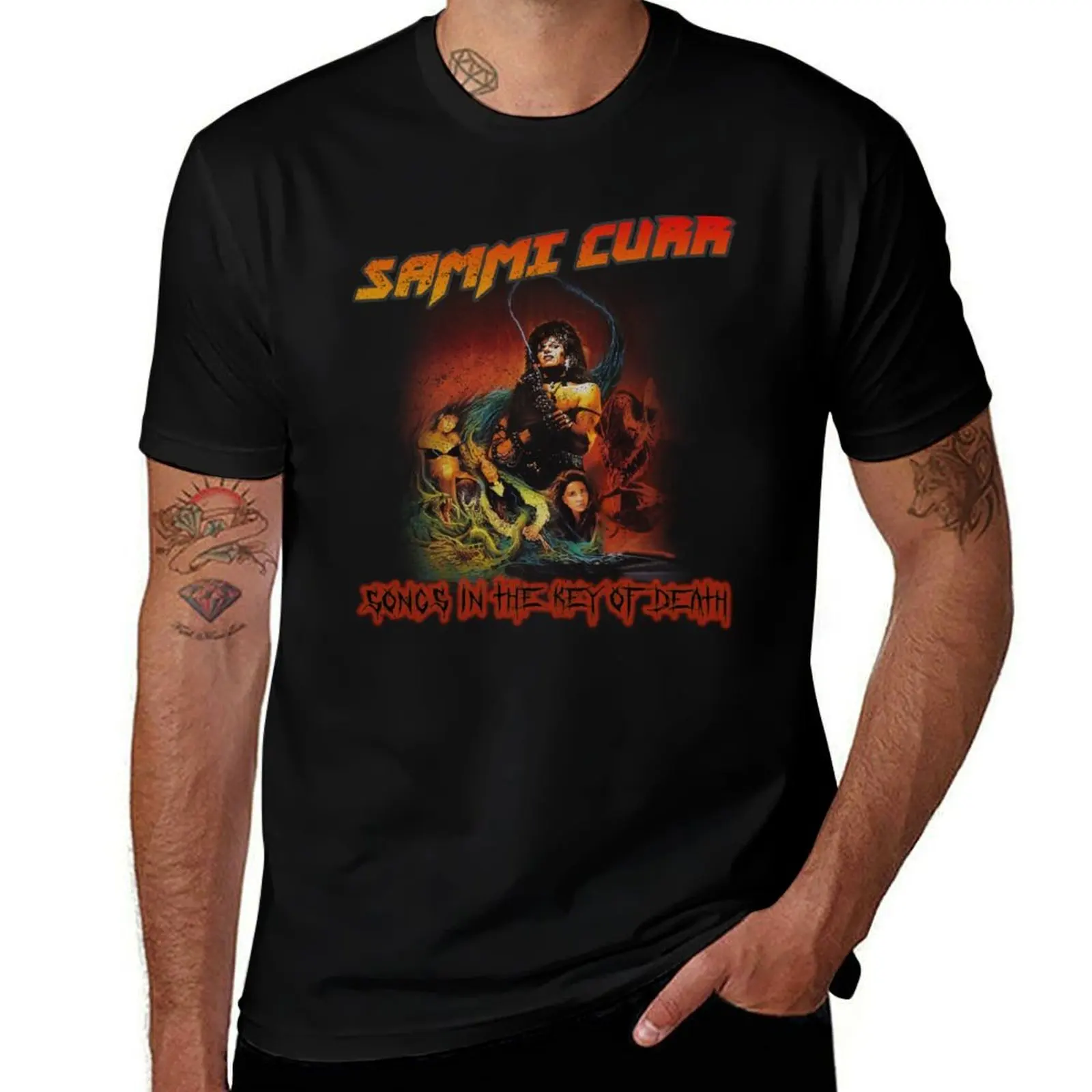 Distressed Sammi Curr - Songs In The Key Of Death T-Shirt Casual Everyday Wear T-Shirt