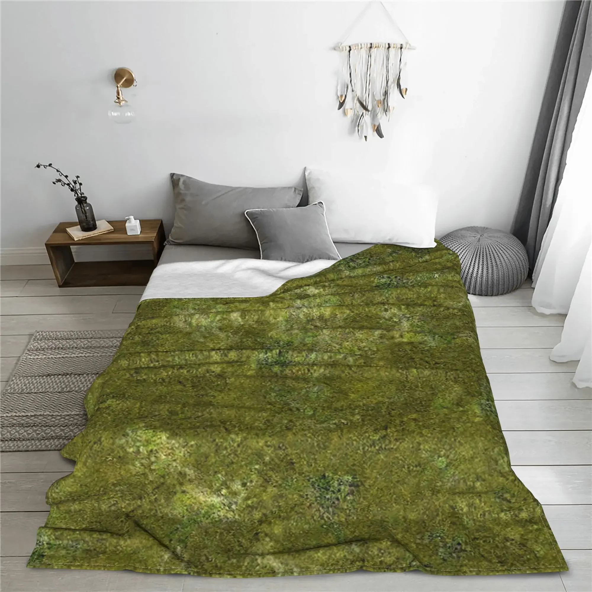 Grass Battlemat 36x36 Blankets Soft Warm Flannel Throw Blanket Cover for Bed Living room Picnic Travel Home Couch