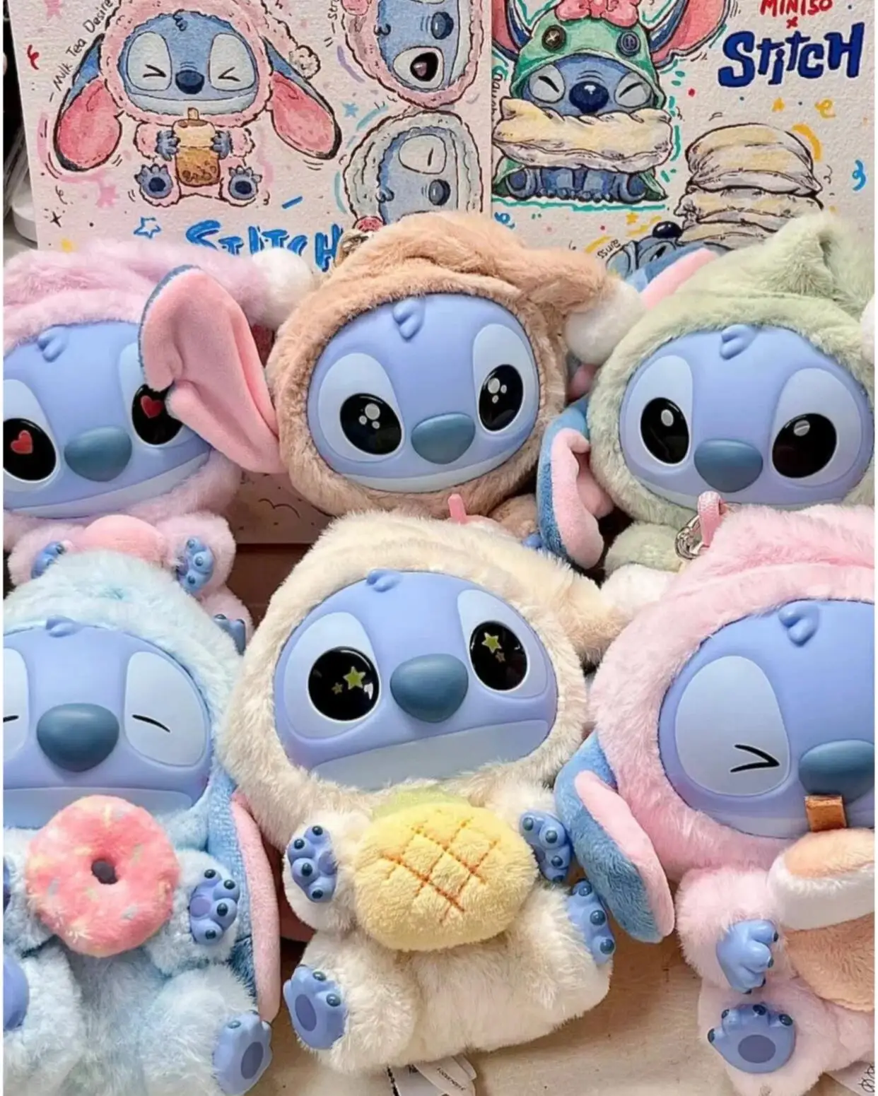 حار! kawaii غرزة صندوق أعمى حقيبة أكل بعض شيء قبل النوم سلسلة الفينيل قلادة لطيف دمية صندوق غامض رقيق دمية مفاجأة هدية
