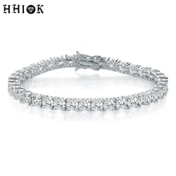 Luxury Jewelry Classic Design 5A+ Round Cubic Zircon Tennis Bracelet Bling Iced Out Hip Hop Chain for Men Women