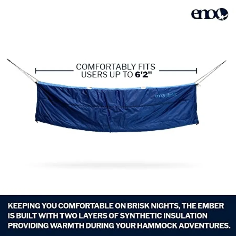 Ember UnderQuilt - Protective and Warm Hammock Quilt with Recycled Synthetic Insulation - for Camping Hiking Backpacking Festiv