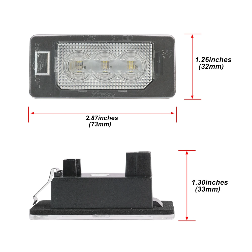 2x Canbus Error Free LED License Number Plate Lights For Skoda Fabia 2 3 Octavia 3 Superb 2 3 Yeti 5L Rapid NH1 NH3 Kodiaq NU7