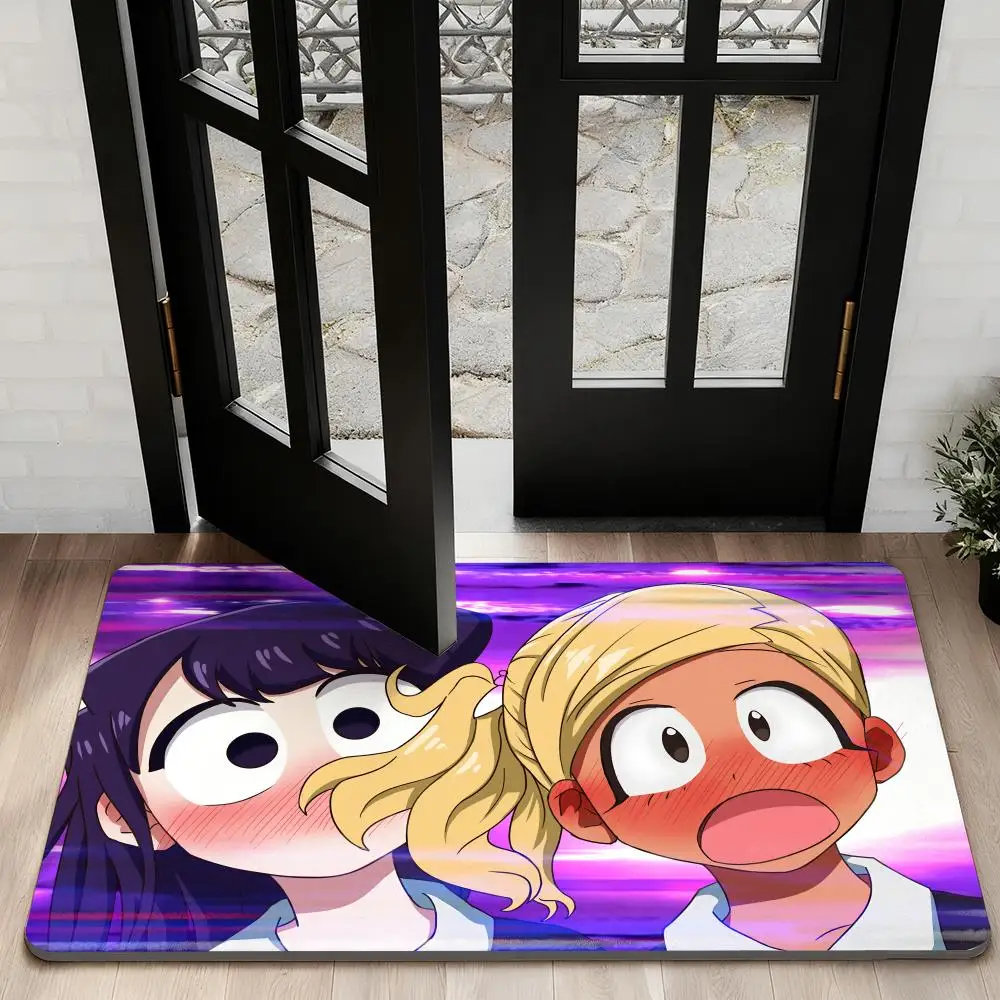 

K-Komi Cant Communicate Floor Mat Diatom Bath Mat Absorbent Quick Dry Non-Slip TPR Backing Soft Plush Draining Rugs