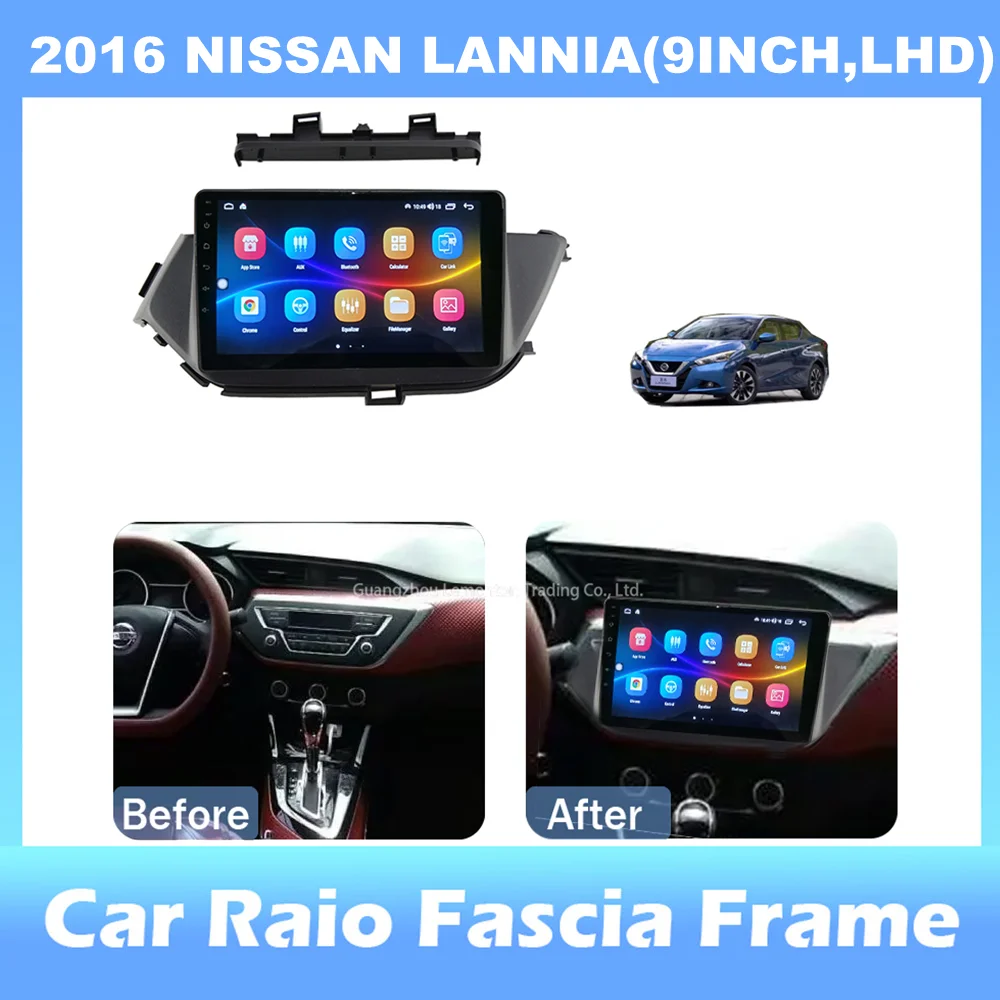 9-inch 2din Car Radio Dashboard For NISSAN LANNIA 2016+ Stereo Panel, For Teyes Car Panel With Dual Din CD DVD Frame