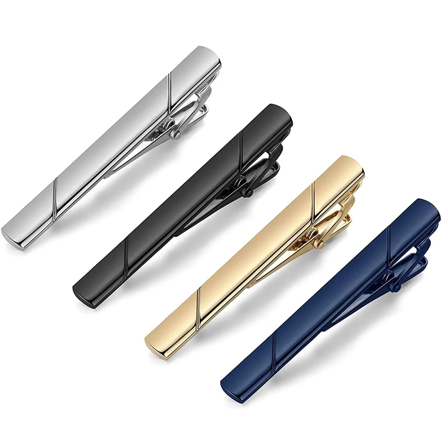 

Tie Clip Fashion Style Ties for Men Metal Tone Simple Bar Clasp Practical Necktie Accessories Clasp Tie Pin for Mens Collar Clip