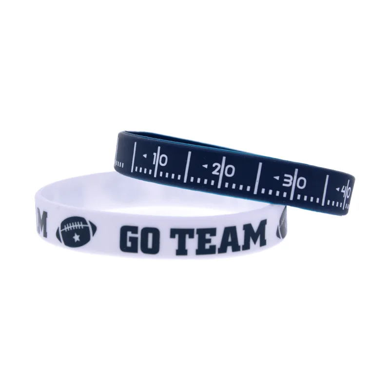 50 Stück bedruckte Rugby-Silikon-Armbänder, Sport-Team-Spieler-Support-Gummibänder für Männer und Frauen – Detail 7