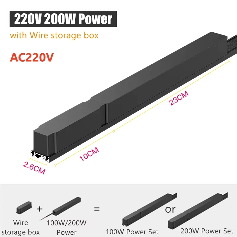 H6mm ultra dünnes magnetisches Schienen lichts ystem 48V Wohnzimmer Decken halterung LED Decke Magnet Schiene Lampe Scheinwerfer Kronleuchter
