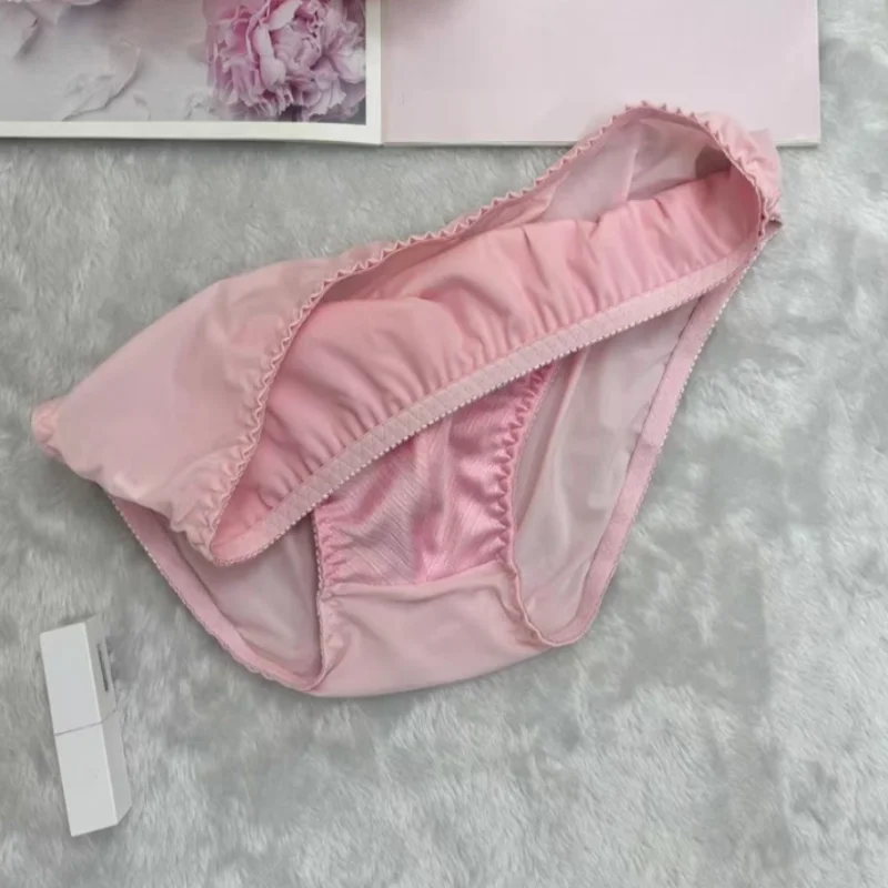 

Men's Smooth Solid Color Sexy Underwear Comfortable Breathable Mid Waist Briefs Sissy DJ Club Bar FKK Gifts Harajuku