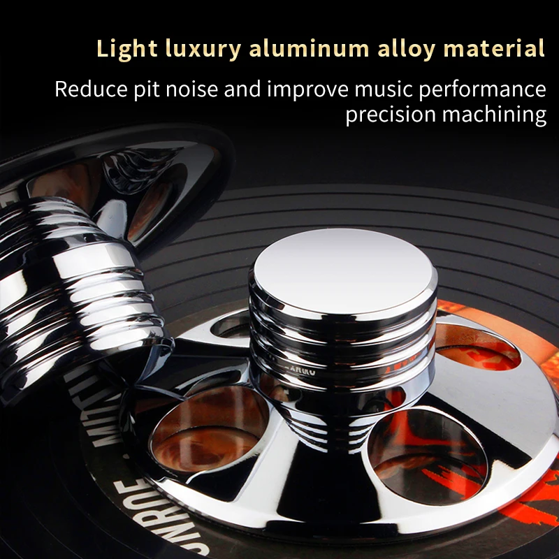 Vinyl Turntable Disc Record Stabilizer - Heavy-Duty Clamp Vibration Balanced, LP Disc Stabilization, and Enhanced Sound Quality