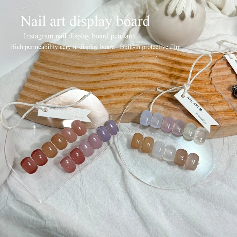 Transparente Nail Art Display Board, Manicure Mostrando Prateleira, Irregular Acrílico Stand, Gel Polonês, Dicas Falsas, 1Pc