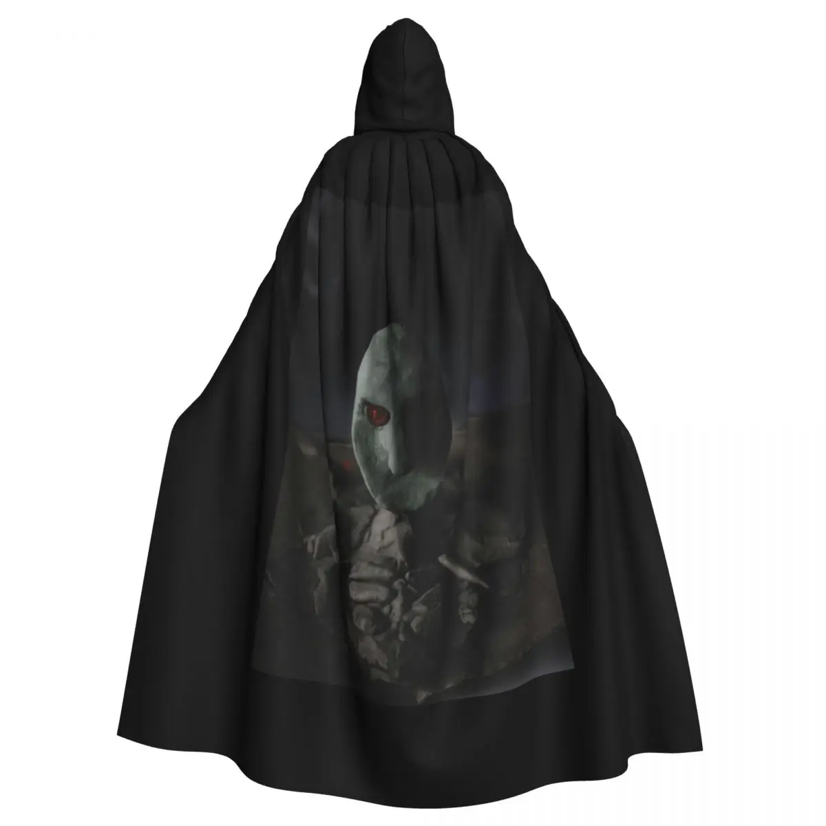 

Dark Mask-Themed Cloak for Halloween Thriller and Spooky Events Unisex Adult Cloak with Hood Long Witch Costume Cosplay