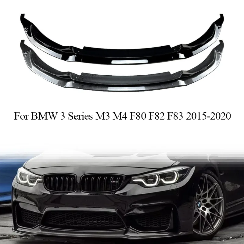 3 SZT. Spoiler Przedniego Zderzaka Samochodowego Do BMW Serii 3 Serii 4 M3 M4 F80 F81 F82 F83 2015-2020 Splitter Dyfuzor Bodykit