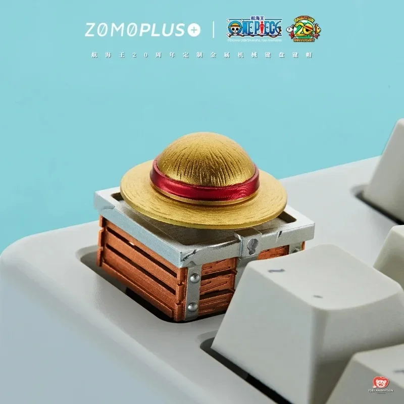 ZOMO PLUS ONE PIECE SERIES LUFFY ACE SABO CHOPPER 3D HAT ALUMINUM ARTISAN KEYCAP MECHANICAL KEYBOARD KEYCAP