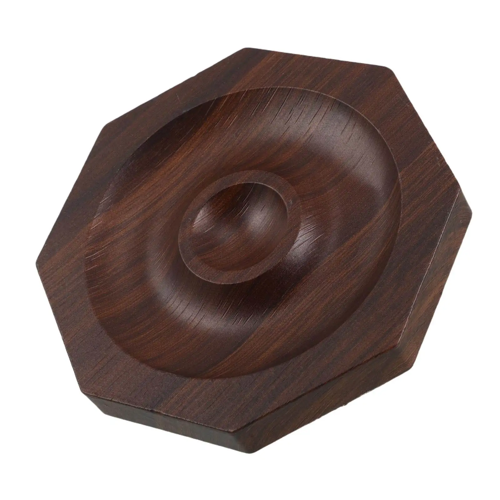 Wooden Bracelet Display Holder Walnut Color Polished Bead Tray Desktop Jewelry Organizer Plate Anti-Rolling Slot Compact Beading