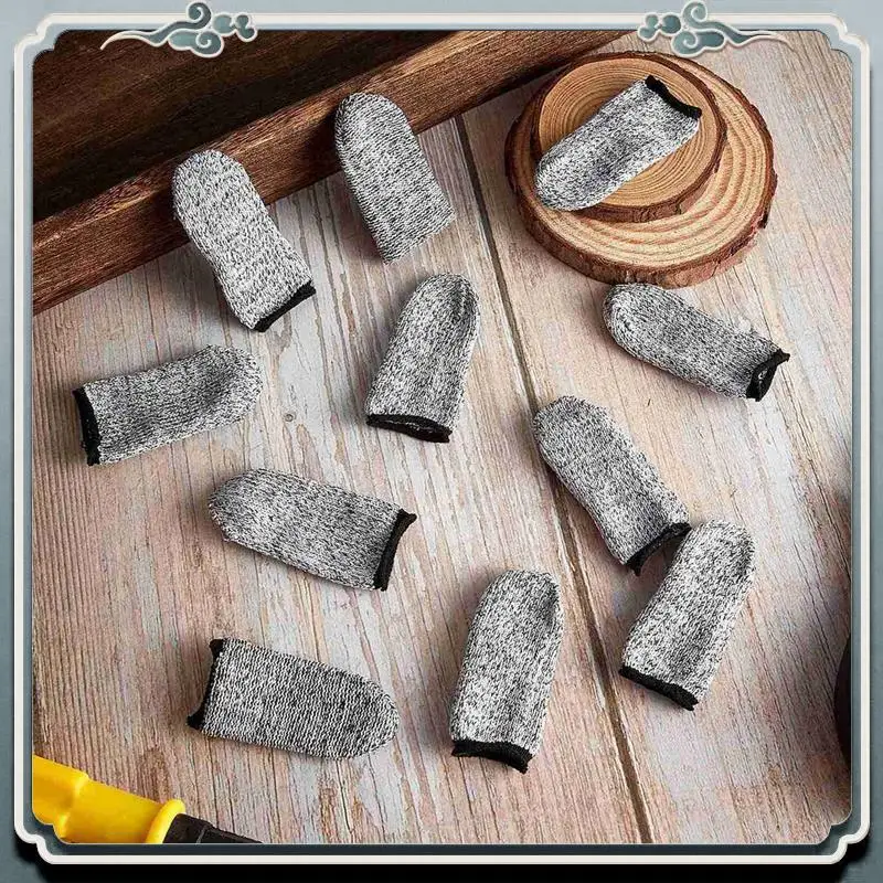 AC76-200 Buah Pelindung Jari Anti-Potong, Pelindung Jari yang Dapat Digunakan Kembali, Cocok untuk Pekerjaan Dapur dan Pahatan