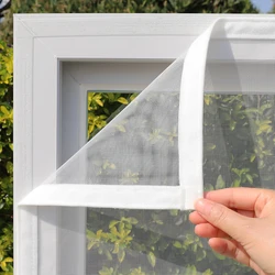 1 Pack Self-Adhesive Invisible Window Screen, Reusable Bug Net for Various Spaces, Mosquito Protection and Ventilation