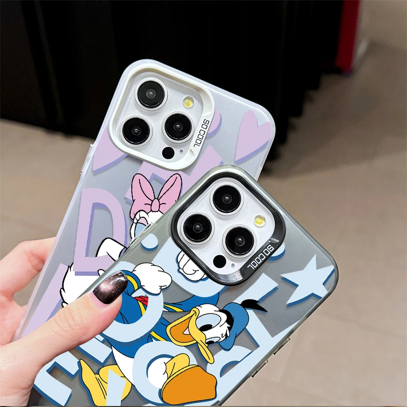 Couple Daisy Donald Duck Case for VIVO Y15S Y16 Y17S Y21 Y22S Y27 Y50 Y91 Y93 V23 V25 V27 V29 S1 Pro 5G Shockproof Back Cover