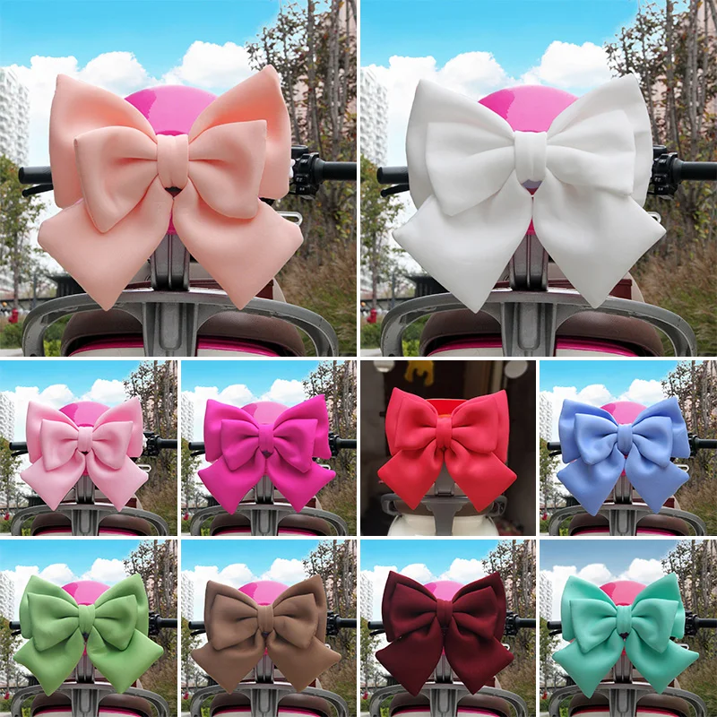 Electric car decoration Satin Ribbon Bow Modeling Motorcycle Helmet Decor Universal Electric Bike Bowknot Moto Helmet Accessory