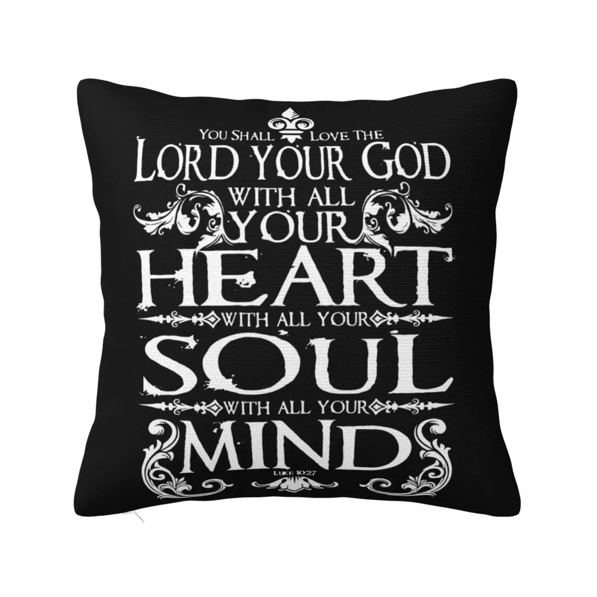 Love The Lord Your God Jesus Christian Cotton Unisex Splicing Hip-Hop Anime Youth More Size Pillow Case