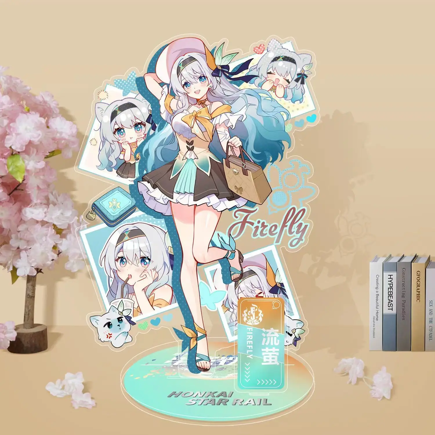 Honkai:star Rail Game Figure Firefly Kafka Clara Kawaii Pattern Acrylic Standing Plates Desktop Ornament Collectibles Toy Gifts