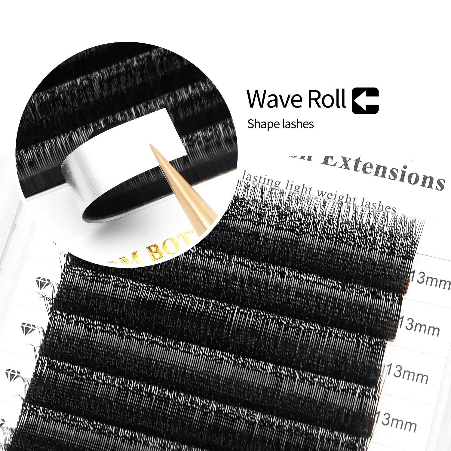 XIUSUZAKI Doppelschichten YY Lash Extensions Vorgefertigte Fächer Volumen Wimpernverlängerung Weiche individuelle falsche Wimpern Make-up-Tools