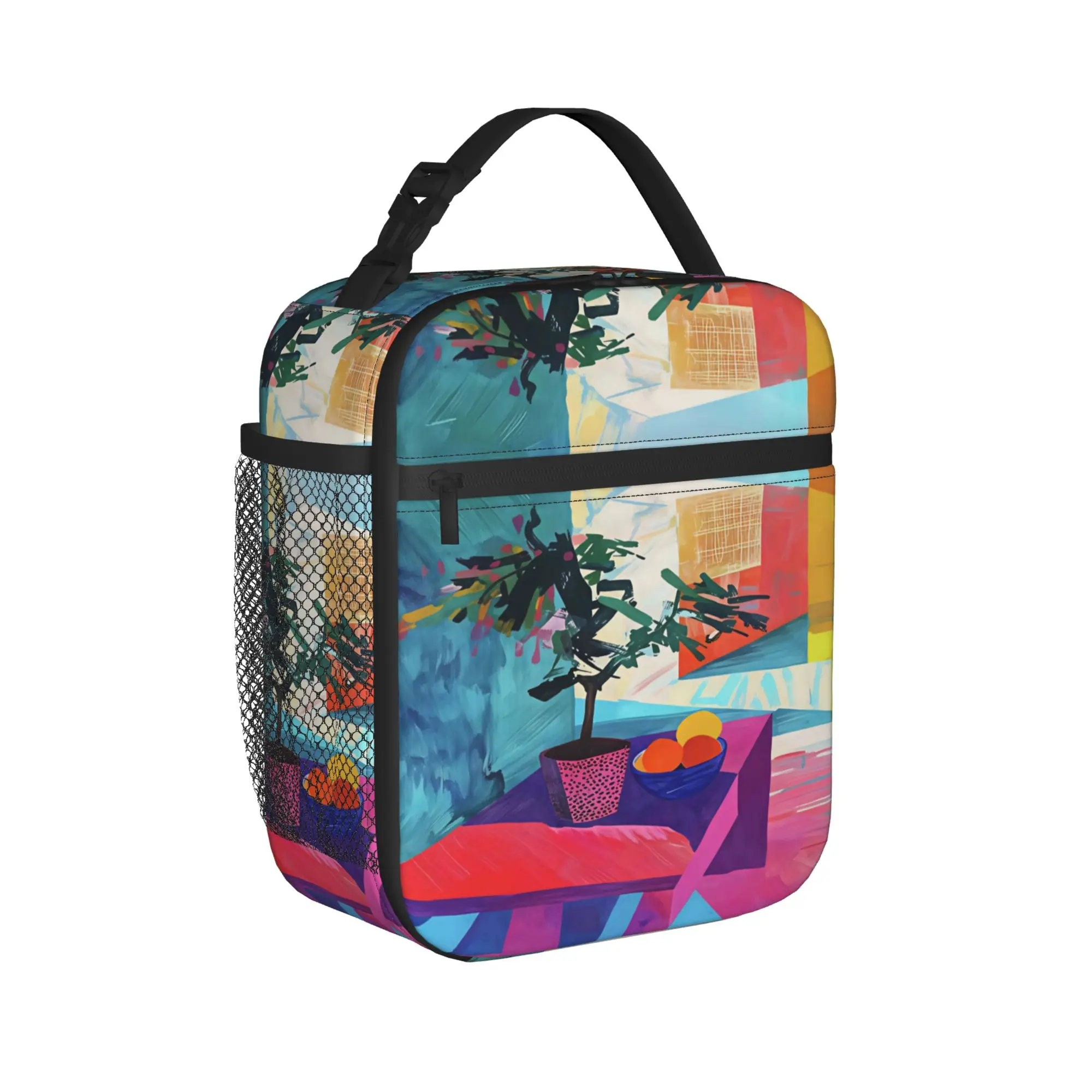 David hockney art Poster Lunch Bag  Casual Lunch Box For Girls Travel Portable Cooler Bag Waterproof Print Thermal Tote Handbags