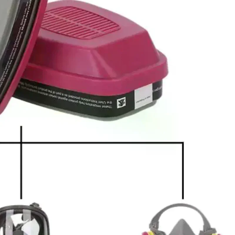 60926 60923 60921 Gas Mask Filter Box MultiGas Vapor  Easy Install Replacement for Chemical Dust Factory Protection