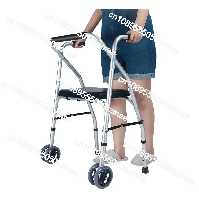 Suitable for the elderly trolley postoperative rehabilitation device assisted walking pusher folding walker