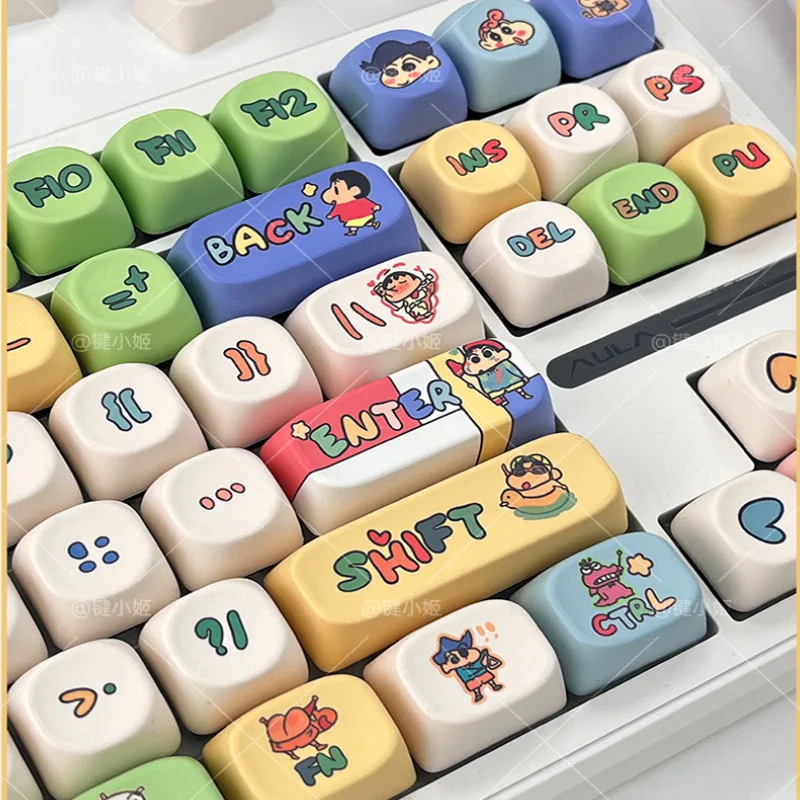 

New Crayon Shin-Chan Keycap MOA Profile PBT Thermal Dye Sublimation Cute Mechanical Keyboard Caps Kawaii Keycap