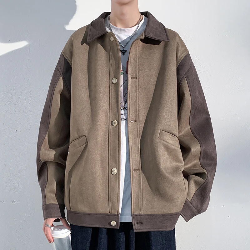 

Men's Clothing Harajuku Loose Fitting Korean Popular Clothes Men Spring Jackets Outerwear Men's Coats Models 2024 Style Original