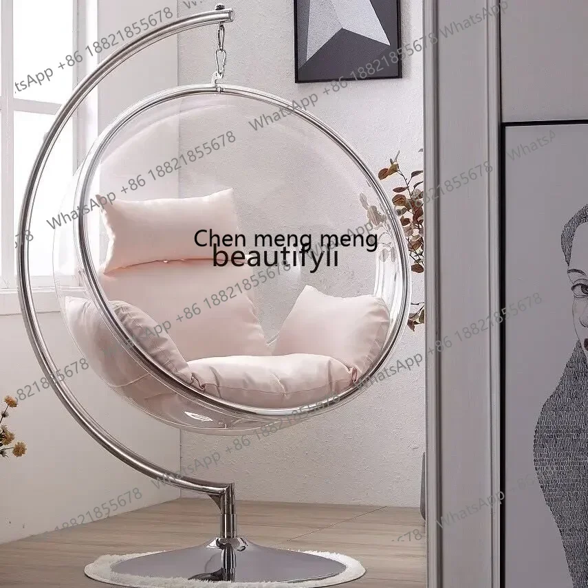 P178 Sedia trasparente Palla di vetro Aliante per interni Cestino sospeso Palla sospesa Poltrona da massaggio Altalena nordica per esterni B & B