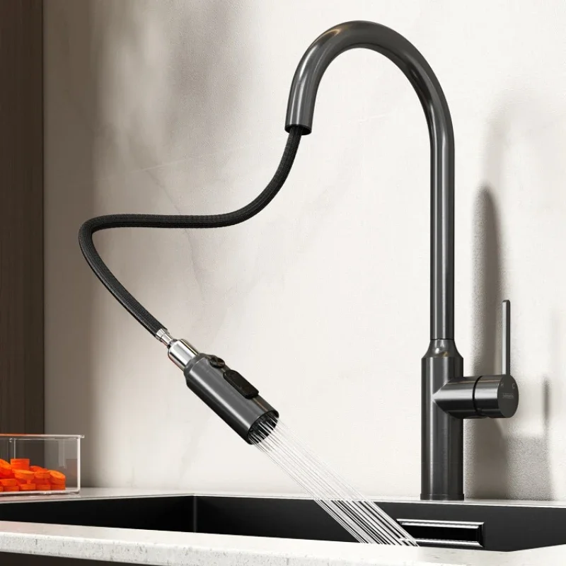 

Submarine washing basin faucet kitchen sink hot and cold household universal splash proof