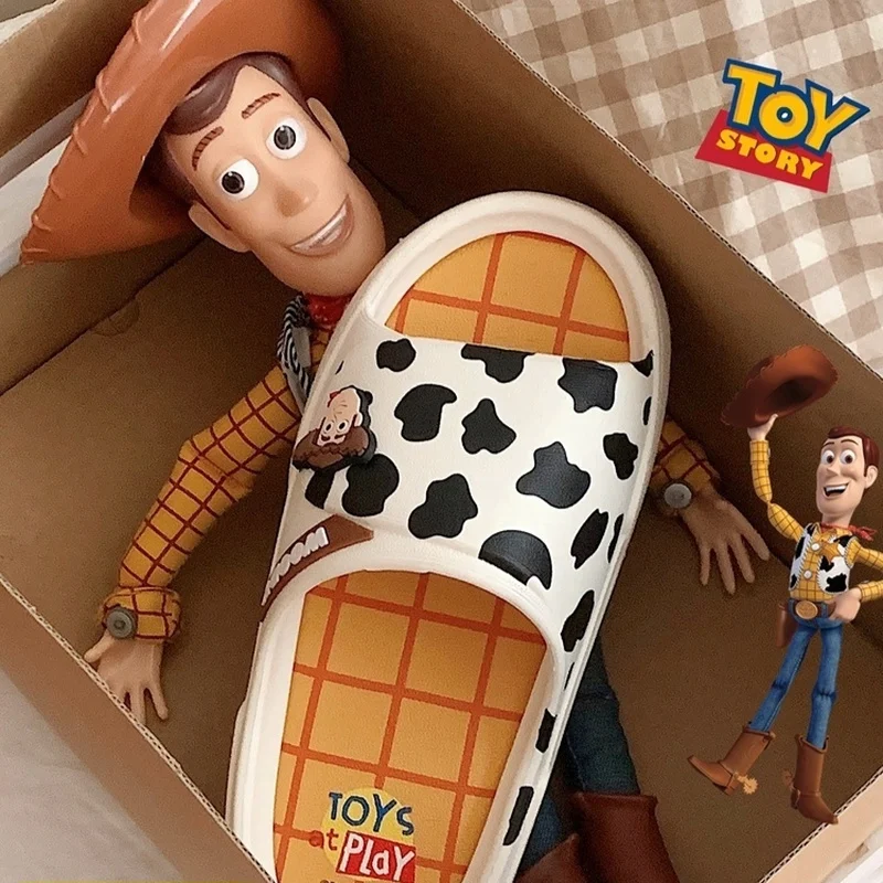 Disney Toy Story Buzz Lightyear pantofole piatte legnose Stay At Home Eva sandali antiscivolo sottopiede leggero e confortevole staccabile