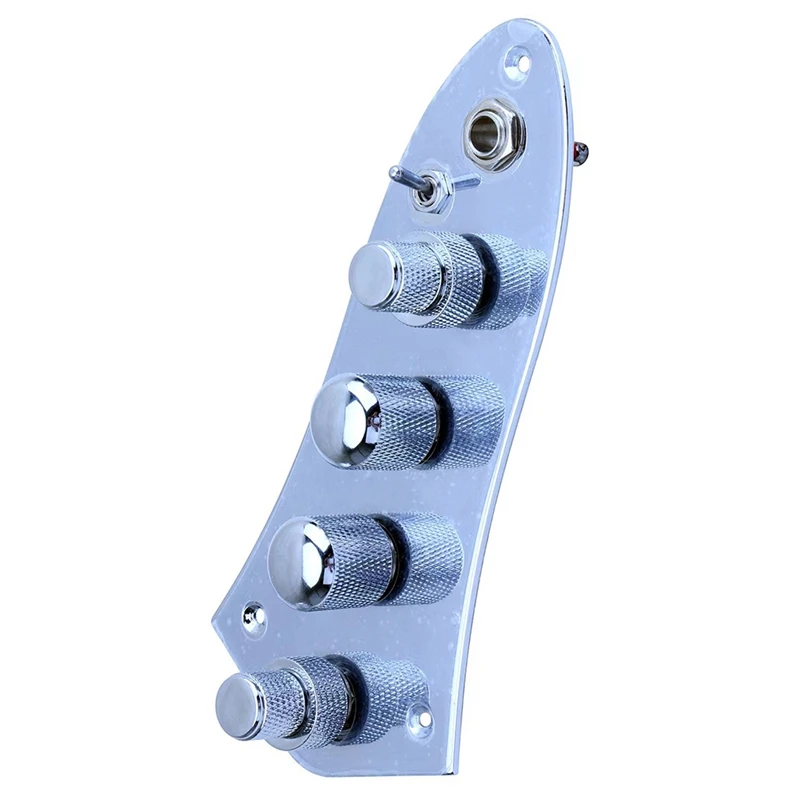 5 Jazz JB Bass Loaded Wired Control Plate Guitar Parts JB-08CR Plastic+Metal As Shown For 4/5 String Bass