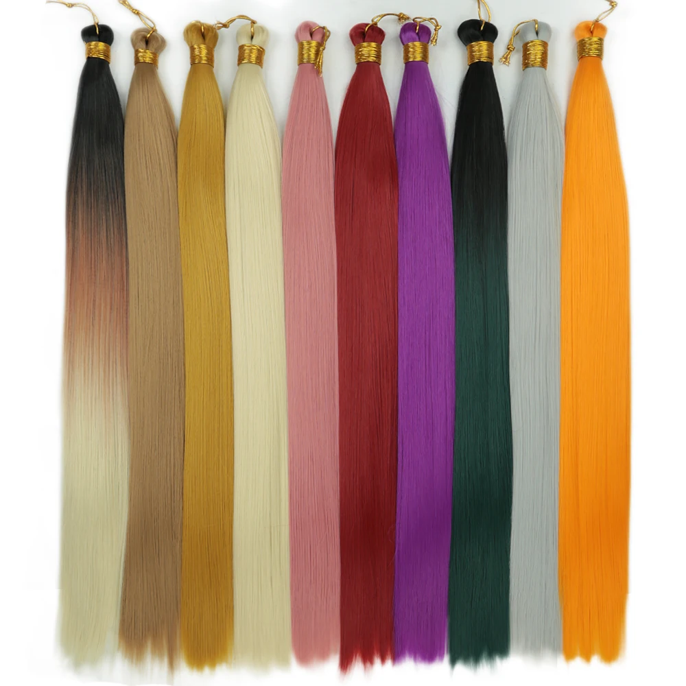 

3 шт., синтетические прямые пучки волос Ariel, вязанные крючком косы, плетение волос, омбре, блондинка, коричневые, вязанные крючком, наращивание волос