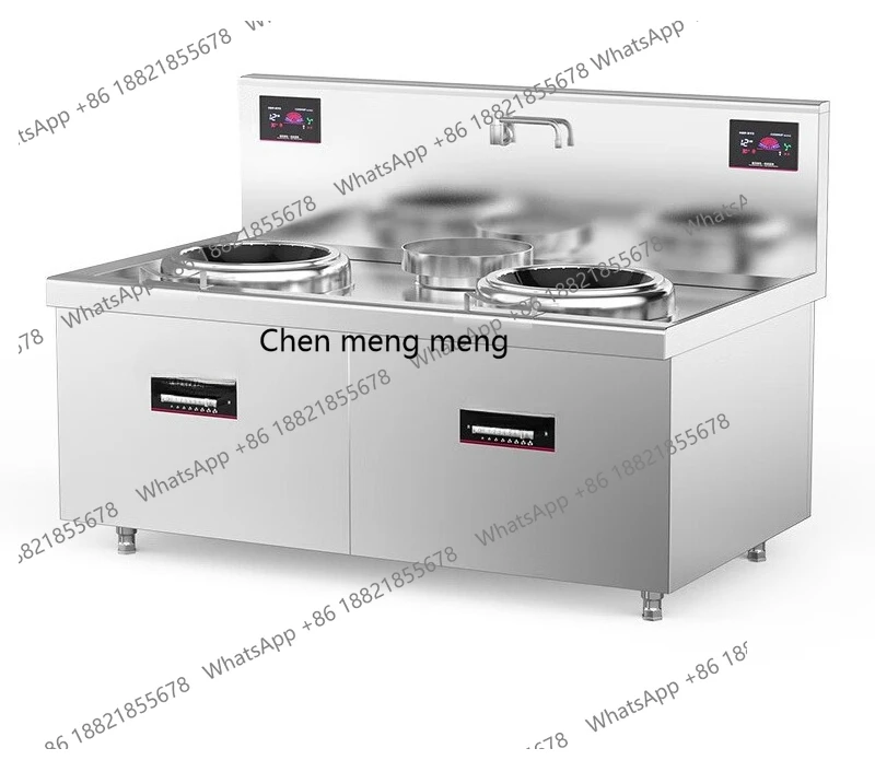 

Commercial Induction Cooker Double Burner Concave Cooker School Dining Factory Kitchen Double Burner Electric Stir-Fry Cooker