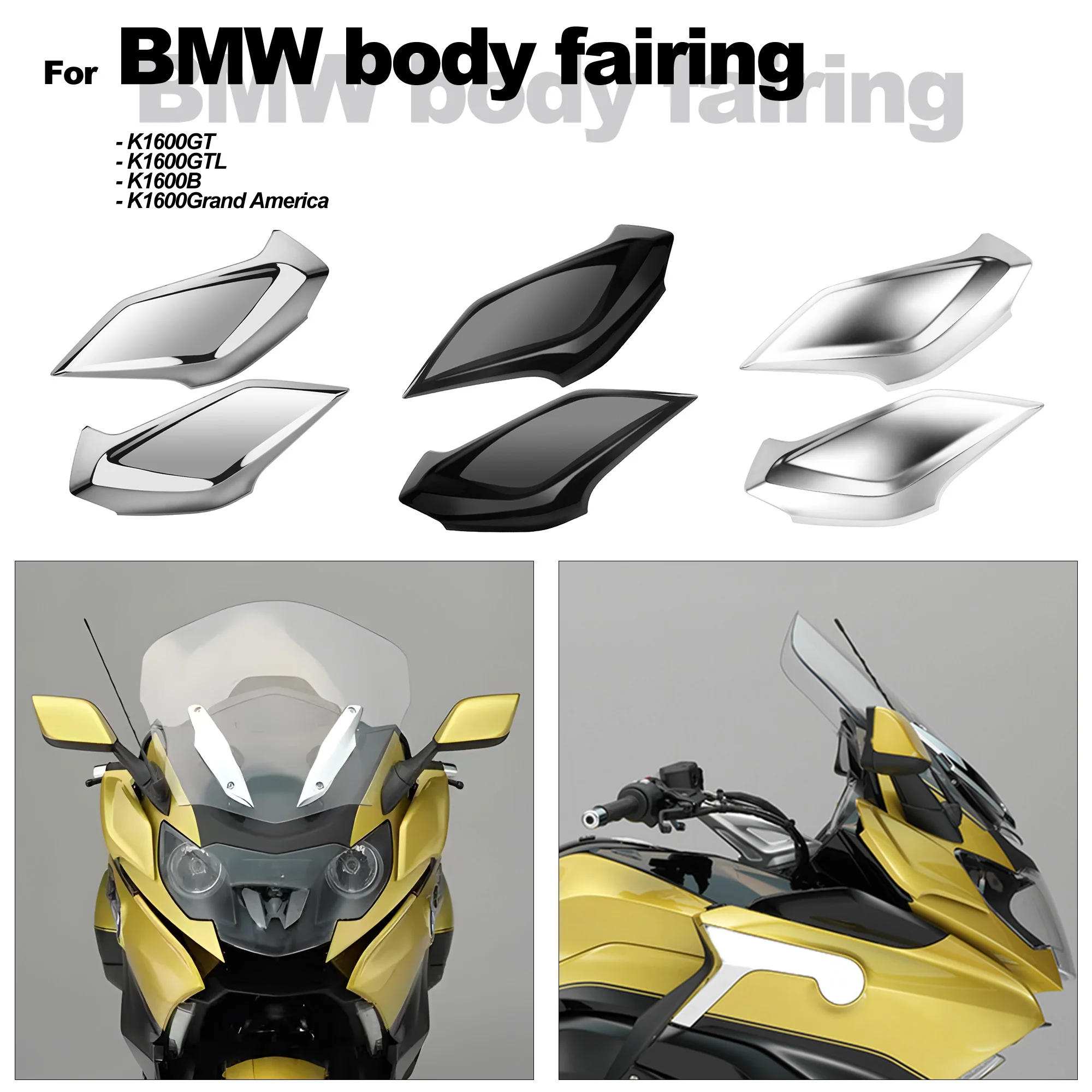 

PANICAL Suitable for BMW body fairing K1600GT K1600B GTL GA 2011-2025 Motorcycle wing air guide accessories Air deflector