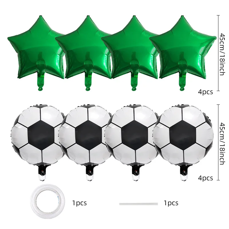 10-teiliges Sport-Luftballons-Set aus Aluminiumfolie – Fußball-, Basketball-, Rugby- und Baseball-Designs – perfekt für Sport-Themenpartys – Detail 7