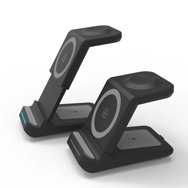 3 in 1 Wireless Charging Station 15W Qi Fast Charging Stand Height Adjustable multifunctional wireless charging station