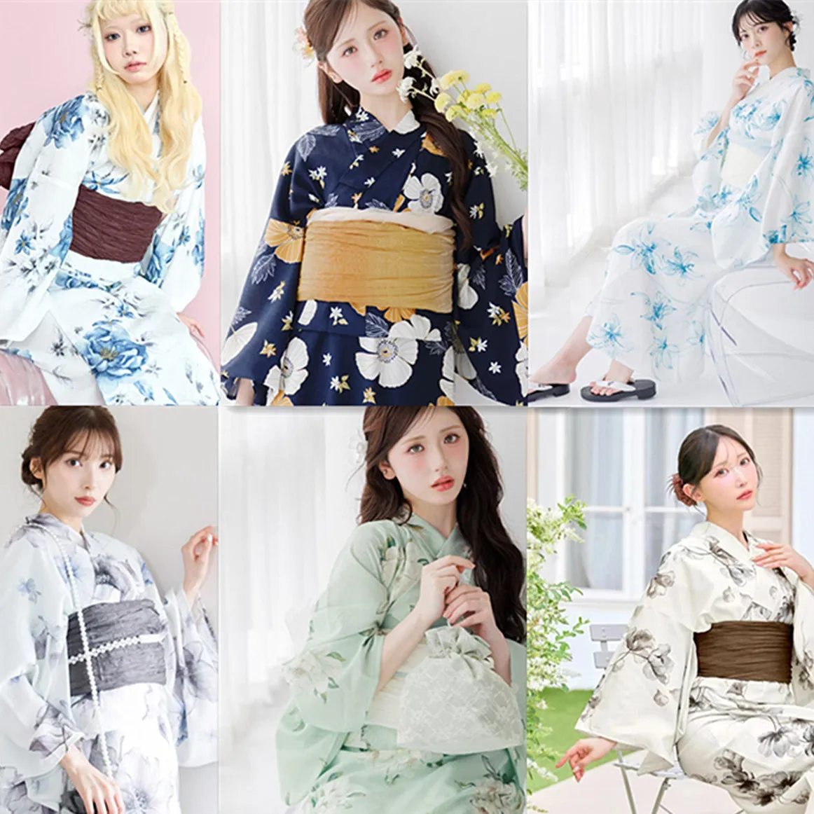 Authentic Traditional Women's Kimono Bathrobe Two-Piece Set Polyester Fabric Halter Dress Stage Performance Chinese Youth Summer