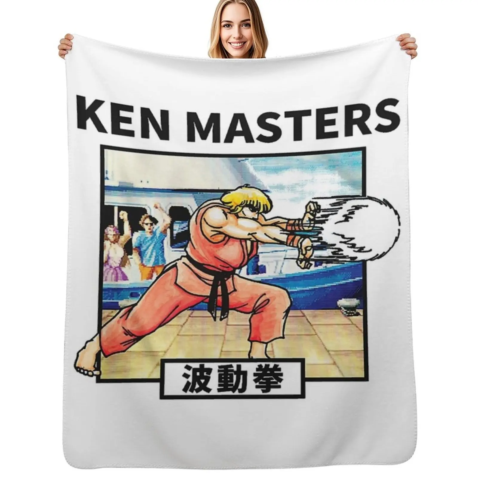 Ken Masters Hadoken Throw Blanket Extra Large Throw Sofas Luxury Thicken Sofa Sofa Quilt Large Blankets